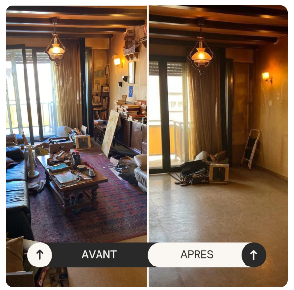 Débarras avant / après, réalisation 1